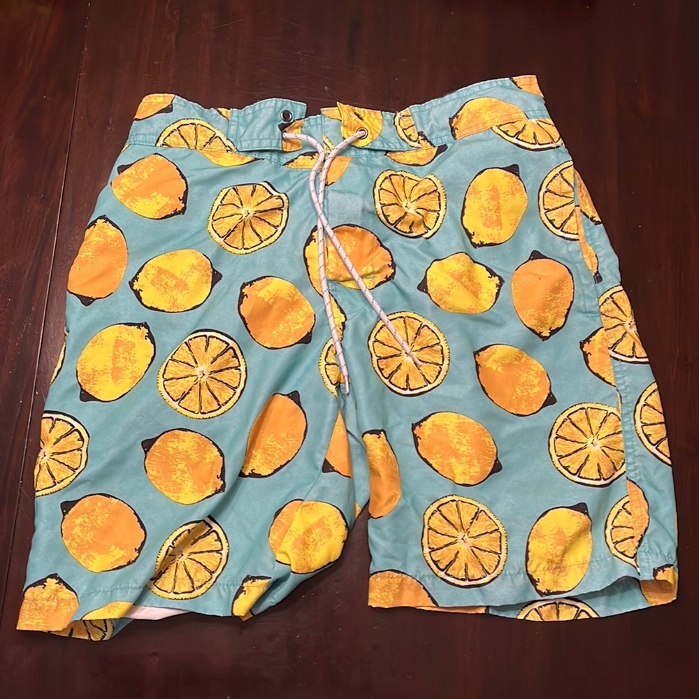 Mens Lemon Swim Trunks